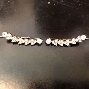Sparkling Imitation  Diamond Ear Climbers